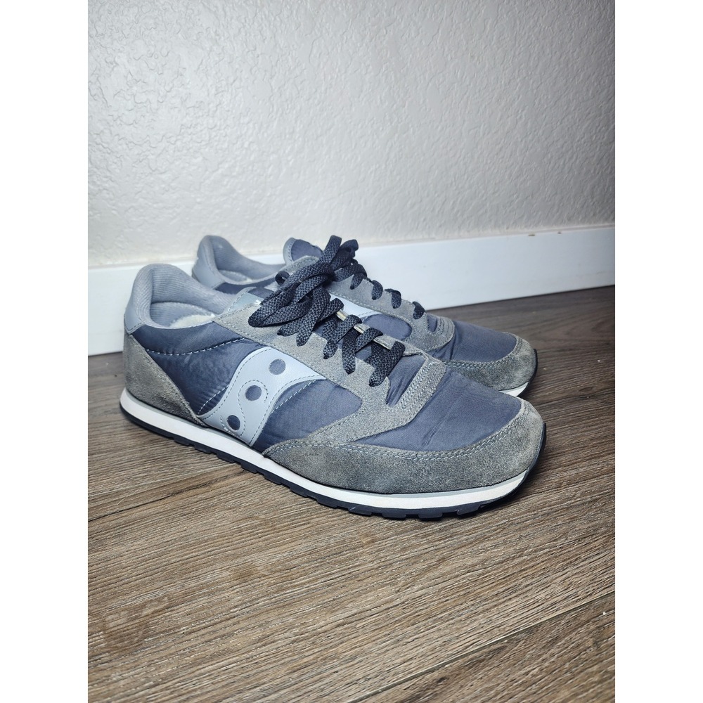Saucony Jazz Low Pro Mens Grey Suede Nylon Running Sneakers Size 11